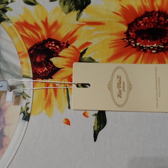 Hao MeiLi Collection Sunflower Dress Size L - Picture 3 of 5